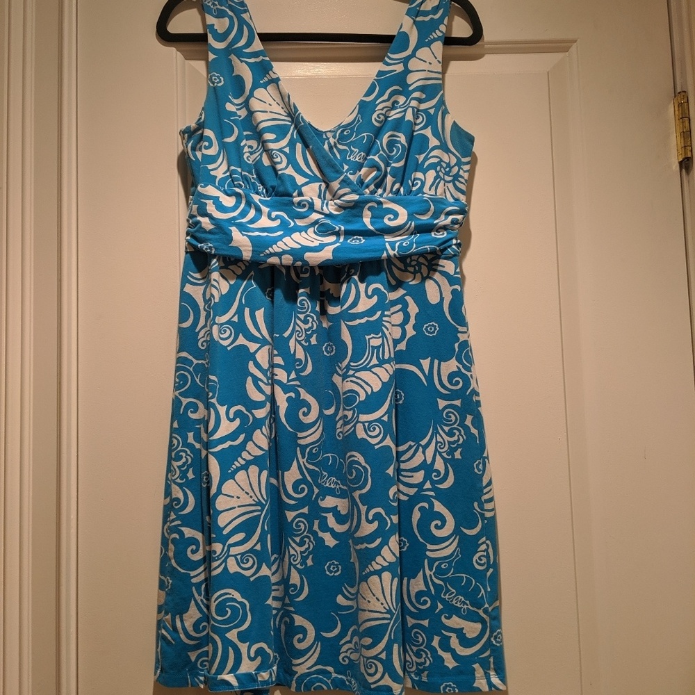 Blue and white shell Lilly Pulitzer dress